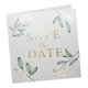 Paper wedding card with partial hot foil stamping.