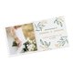 Paper wedding card with partial hot foil stamping.