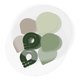 Paper sticker in free form and round outline.