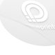 White paper sticker in custom shape.