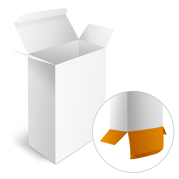 Reverse tuck end boxes, unprinted
