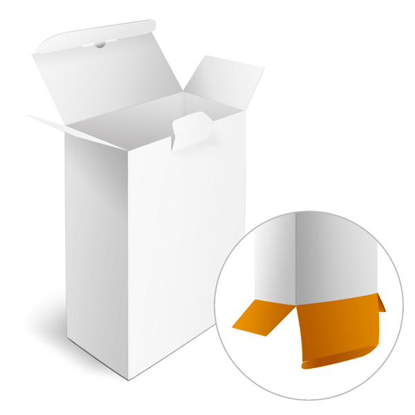 Hinged lid boxes with hook, unprinted