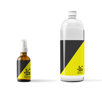 Neon bottle labels