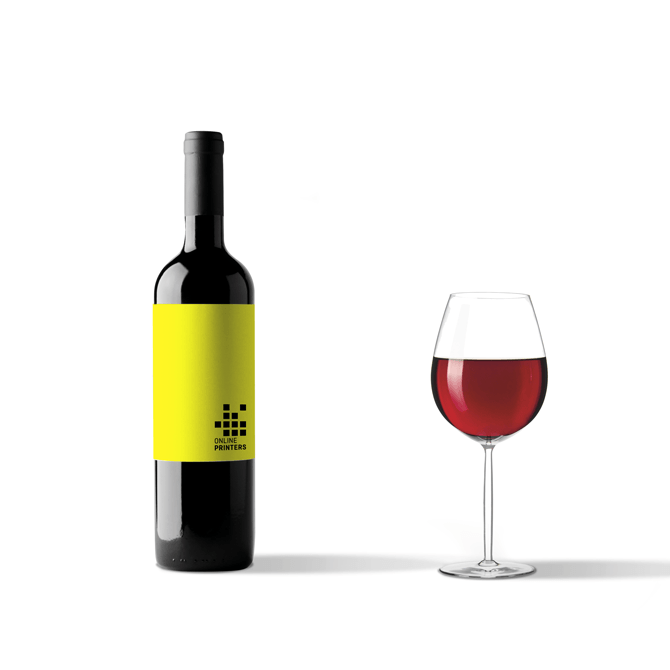 Neon wine bottle labels