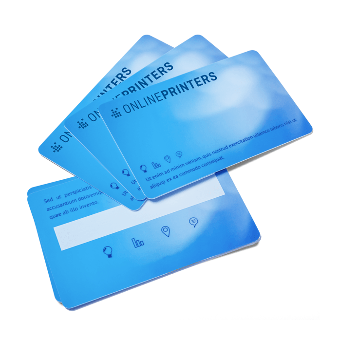 Image Plastic cards with signature field