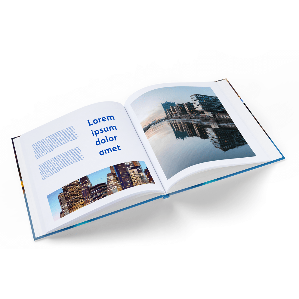 Hardcover books with four-colour inner pages