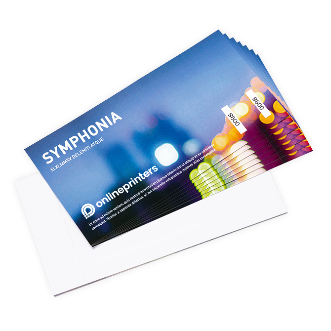 Event Tickets, printed on one side
