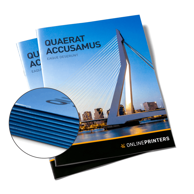 Brochure, gummed mount