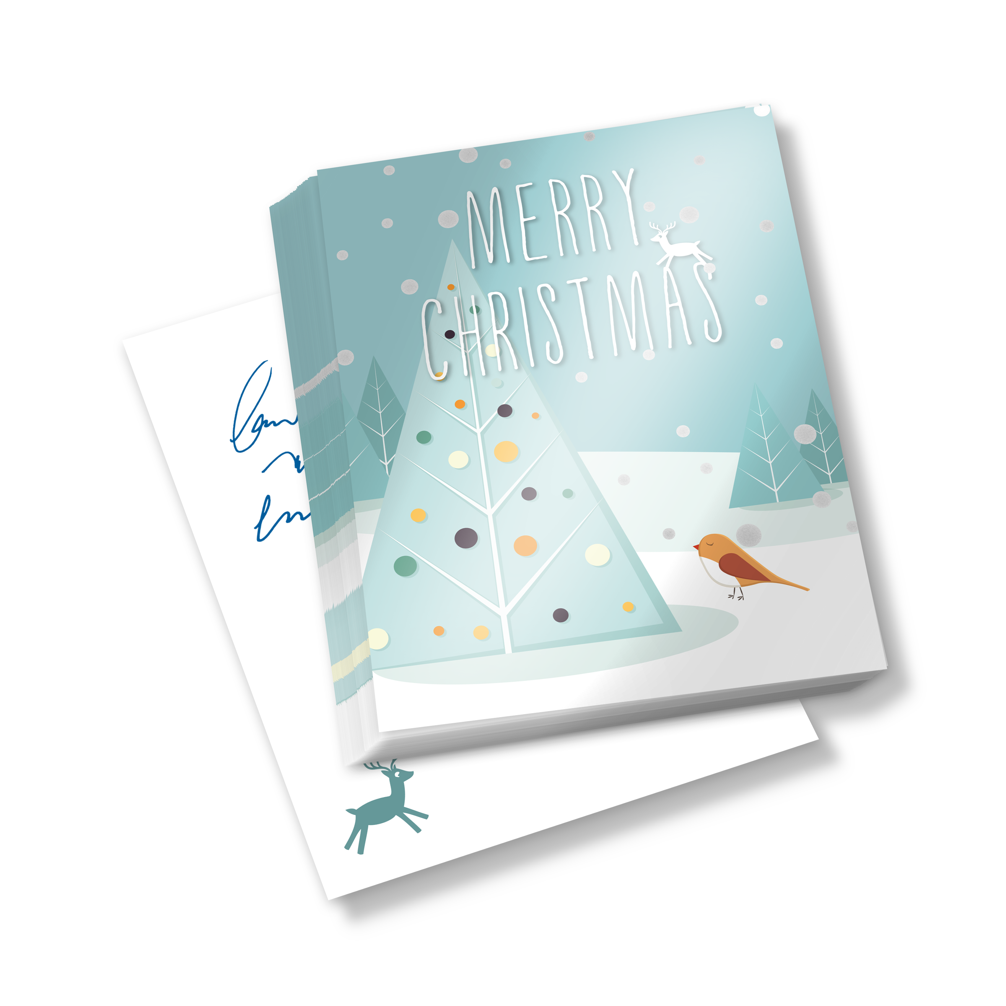 Christmas cards with special-effect colours