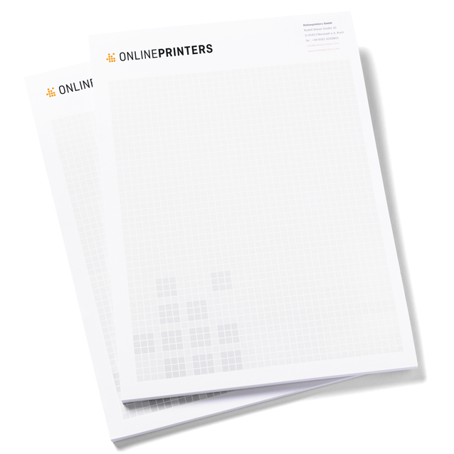 Perfect bound notepads, printed on one side