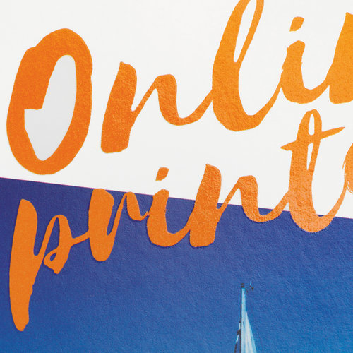 Flyers with spot UV varnish