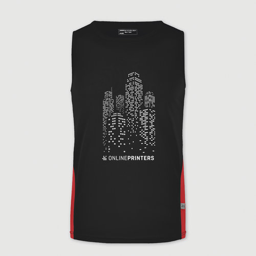black / red