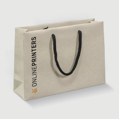Eco/natural paper bags with rope handles, 30 x 40 x 10 cm 2