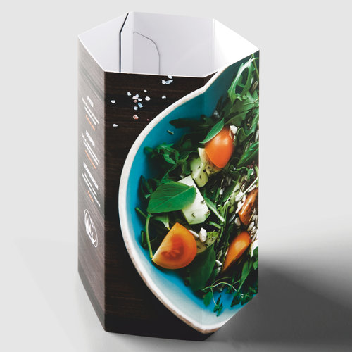 Prism: 6-edged promotional display in 3 different sizes