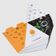 4-sided pyramid, die-cut, delivered flat (not assembled) 4-sided pyramid, die-cut, delivered flat (not assembled)